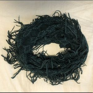 Green Fringe Infinity Scarf